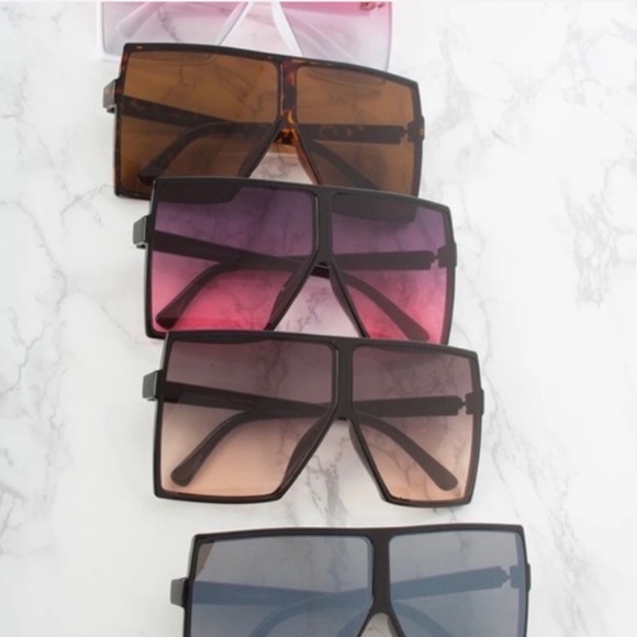 NWT Oversized Flat Top Ombré Aviators - Picture 4 of 6